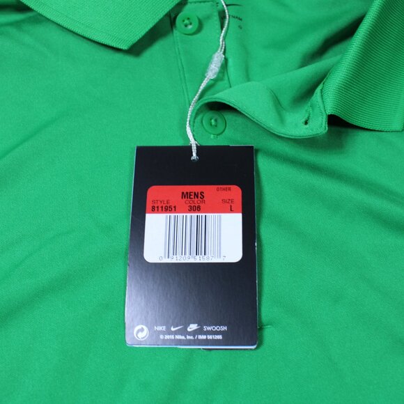Nike Golf Dri-Fit Embroidered Rio 2016 Olympics Green Polo Large - Picture 9 of 10